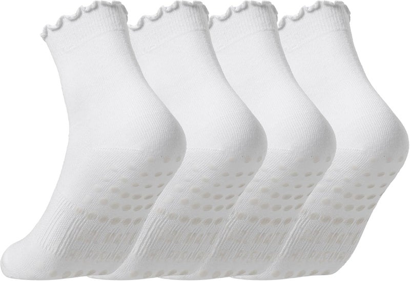 CoolMate Store Pilates Socks with Grips for Women, Yoga Socks, Crew Non Slip Women for Barre, Pilates Gifts - Image 1
